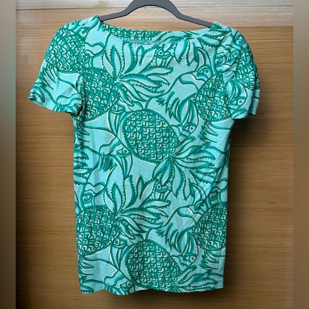 Lilly Pulitzer Lana Boat Neck Toucan Tango Blouse - Small